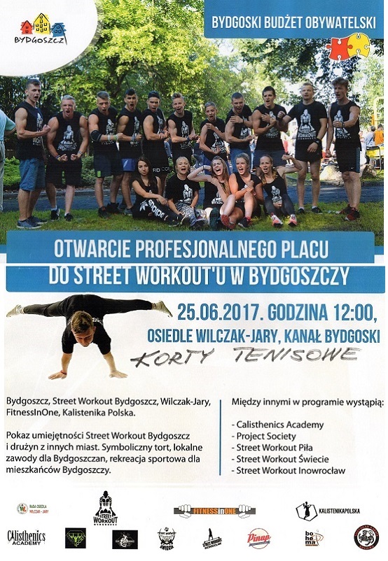 Otwarcie drugiego parku do Street Workoutu w Bydgoszczy