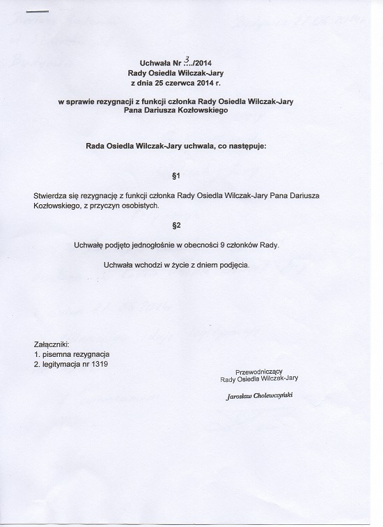 Uchwała nr 3