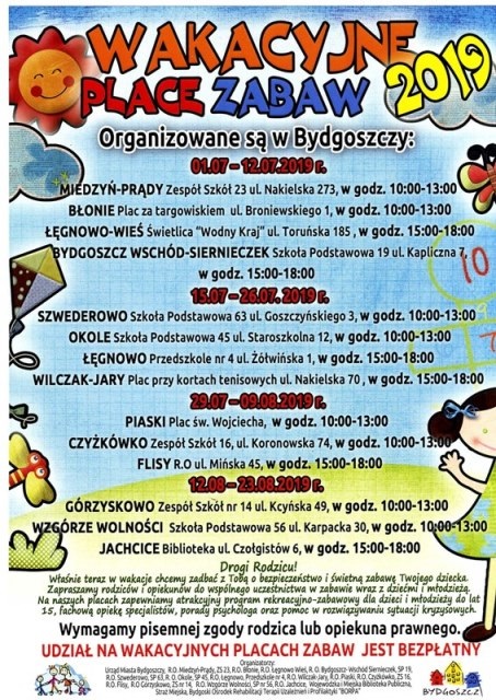 Wakacyjne Place Zabaw 2019